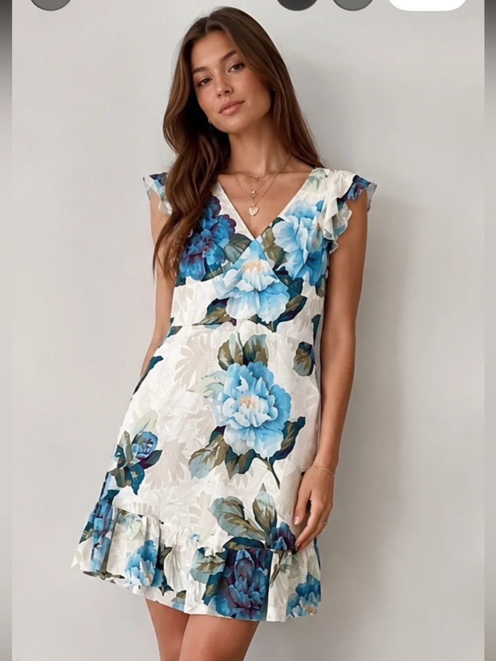 Anna Sui floral mini dress size 2